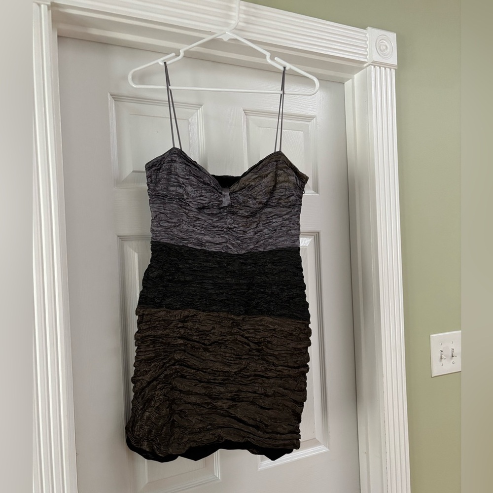 Mini strapless ombré dress
